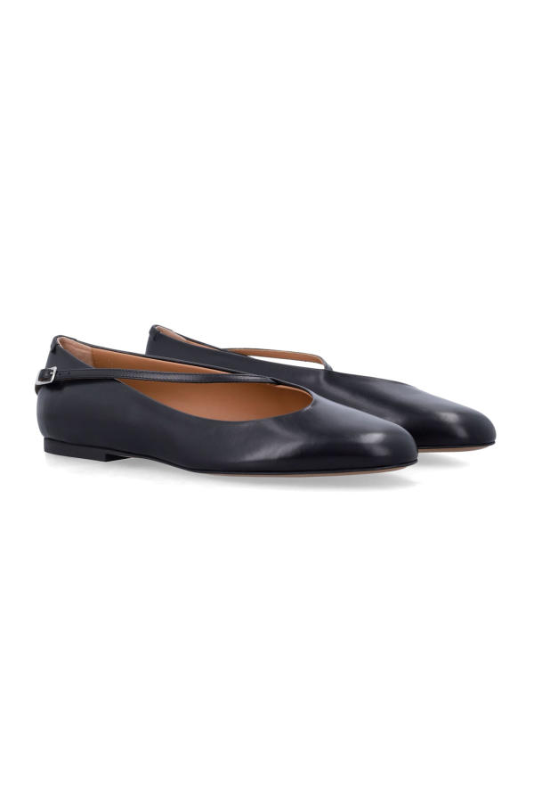 Jil Sander Leather Ballerina Flats - Black