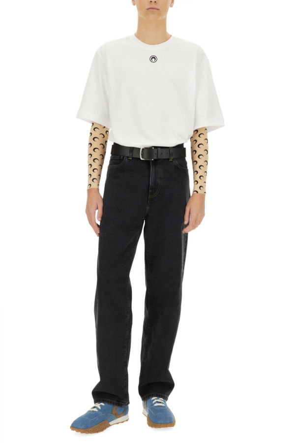 MARINE SERRE T-Shirt In Jersey - White