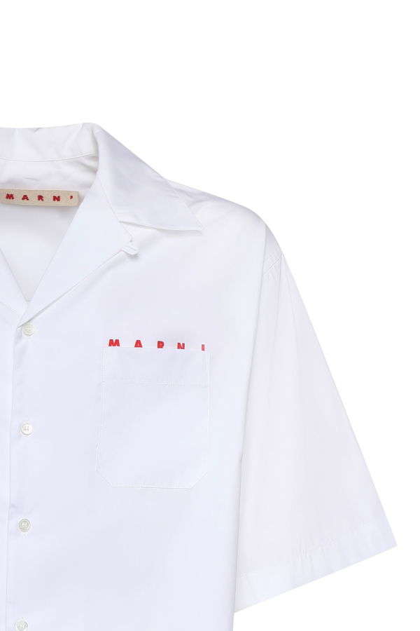 Marni Cotton Shirt With Logo Shirt - White