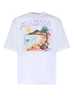 Marni Cotton T-Shirt With Marni Beach Print - White - Thumbnail 1