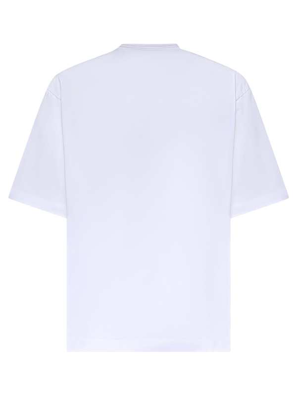 Marni Cotton T-Shirt With Marni Beach Print - White