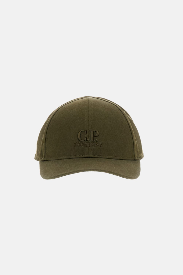 C.P. Company Gabardine Logo Cap - Green