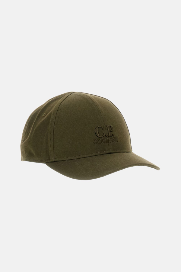 C.P. Company Gabardine Logo Cap - Green