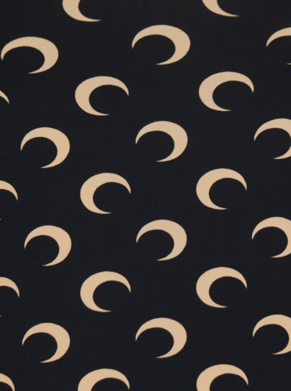 MARINE SERRE Moon Printed Jersey Straps Top - Black