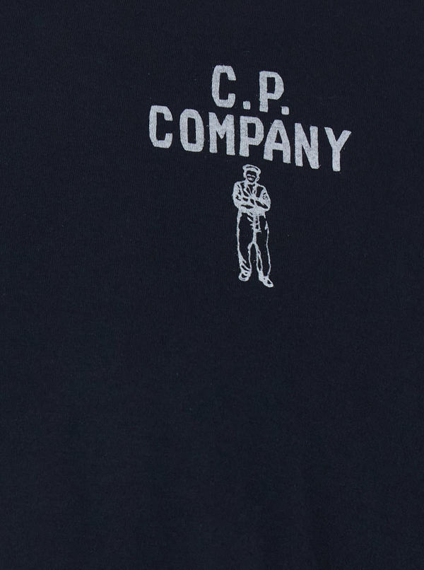 C.P. Company 30/1 Jersey Short Sleeve British Sailor Tee - Blue