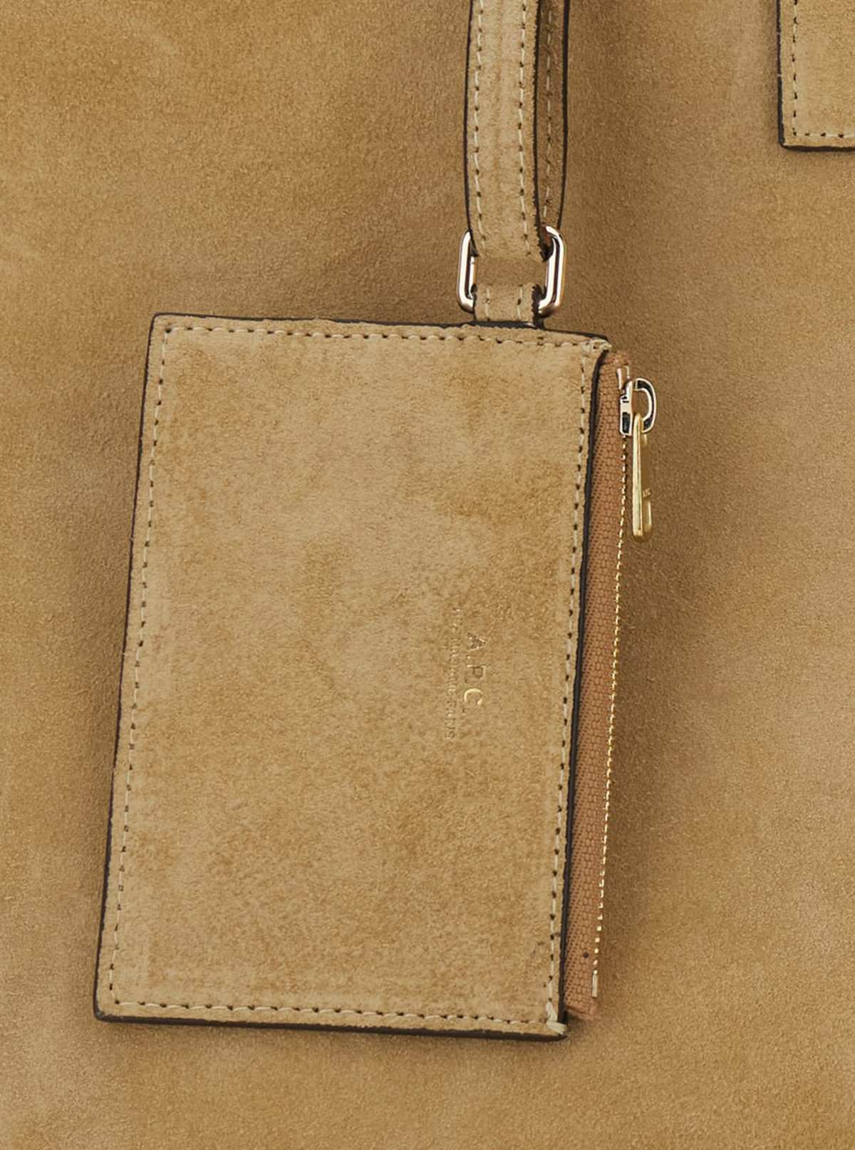 A.P.C. Le Drummer Suede And Smooth Leather Tote - Beige - Image 3 of 3