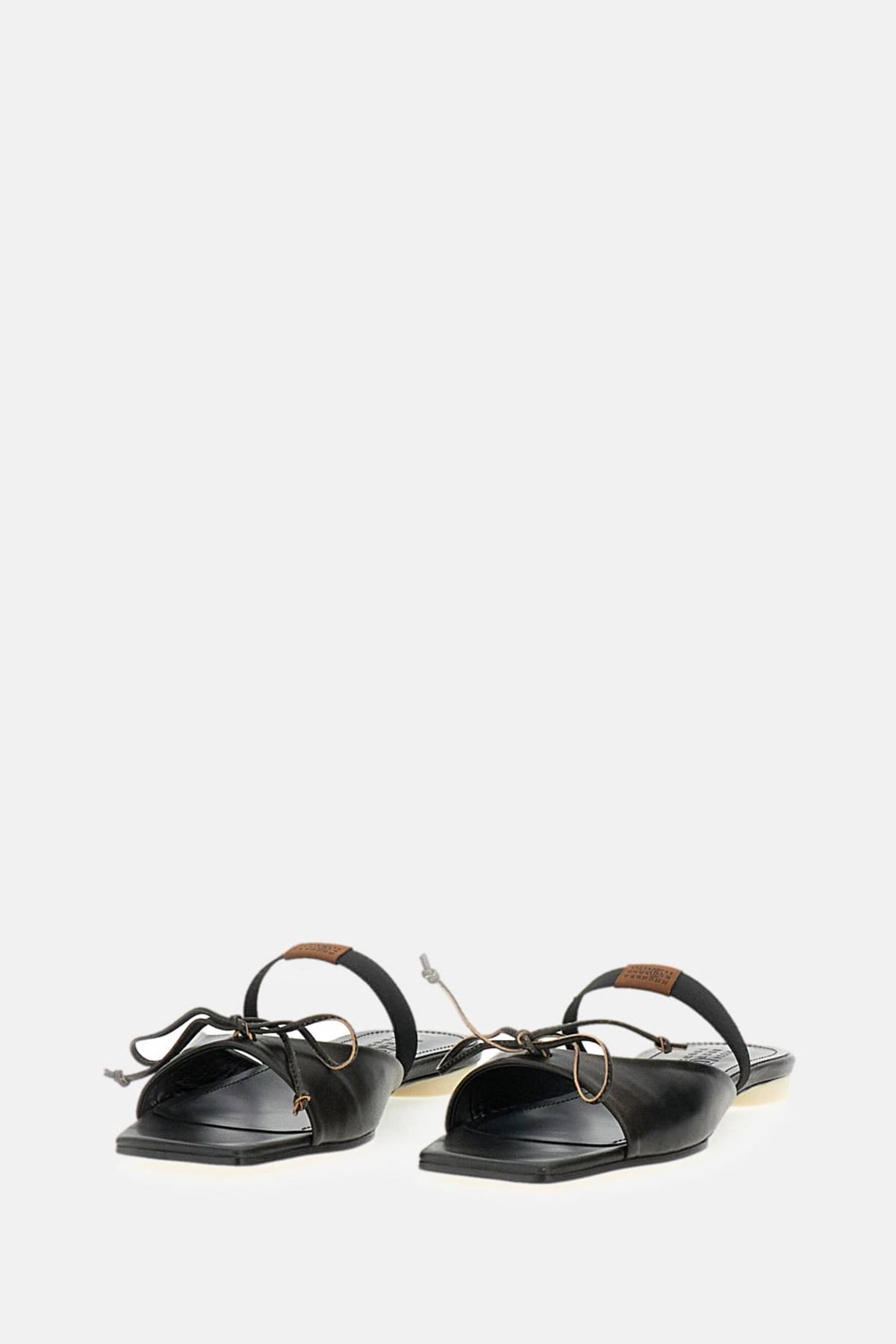 MM6 Maison Margiela Slingback Sandals With Bow Detail - Black - Image 2 of 4