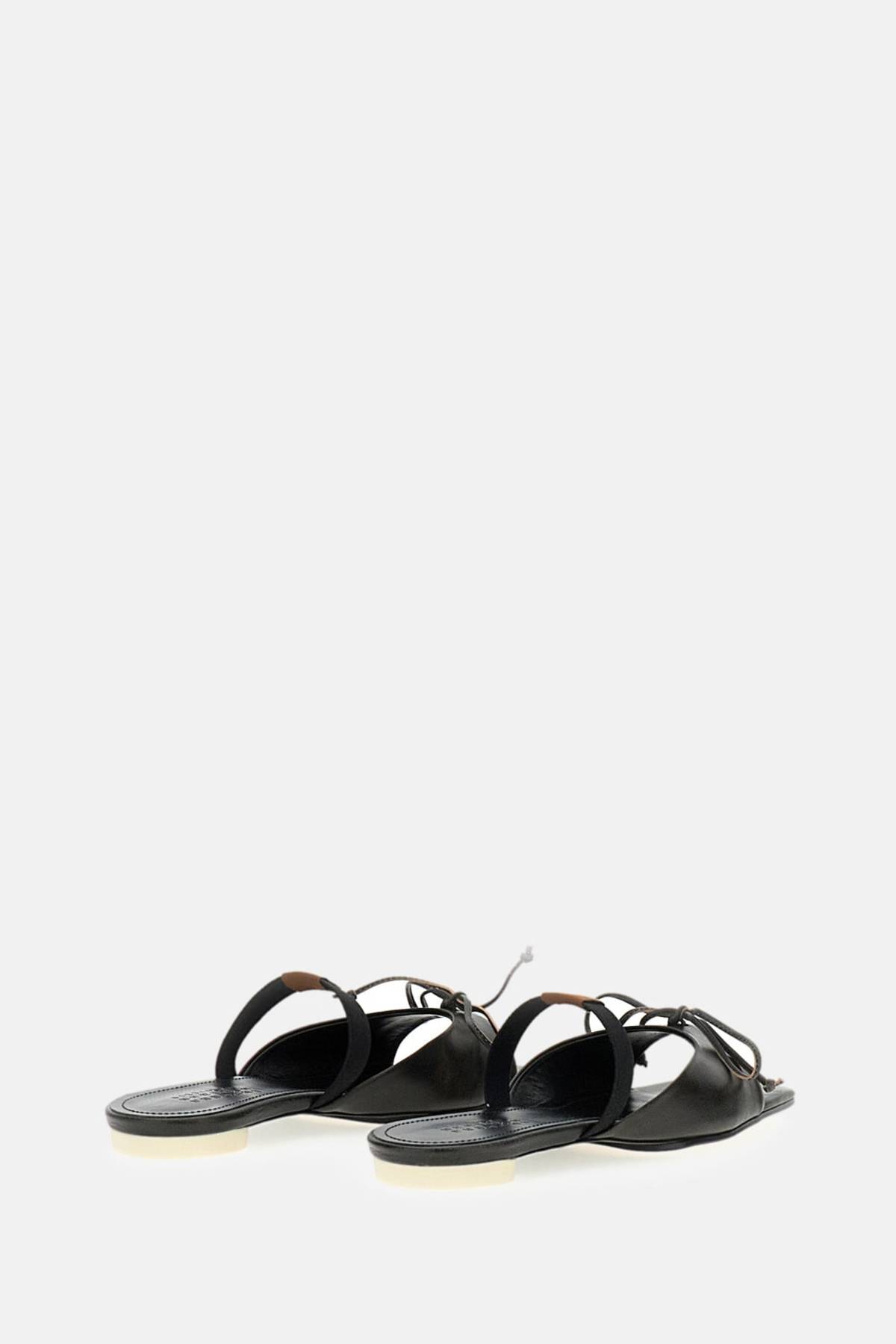 MM6 Maison Margiela Slingback Sandals With Bow Detail - Black - Image 3 of 4