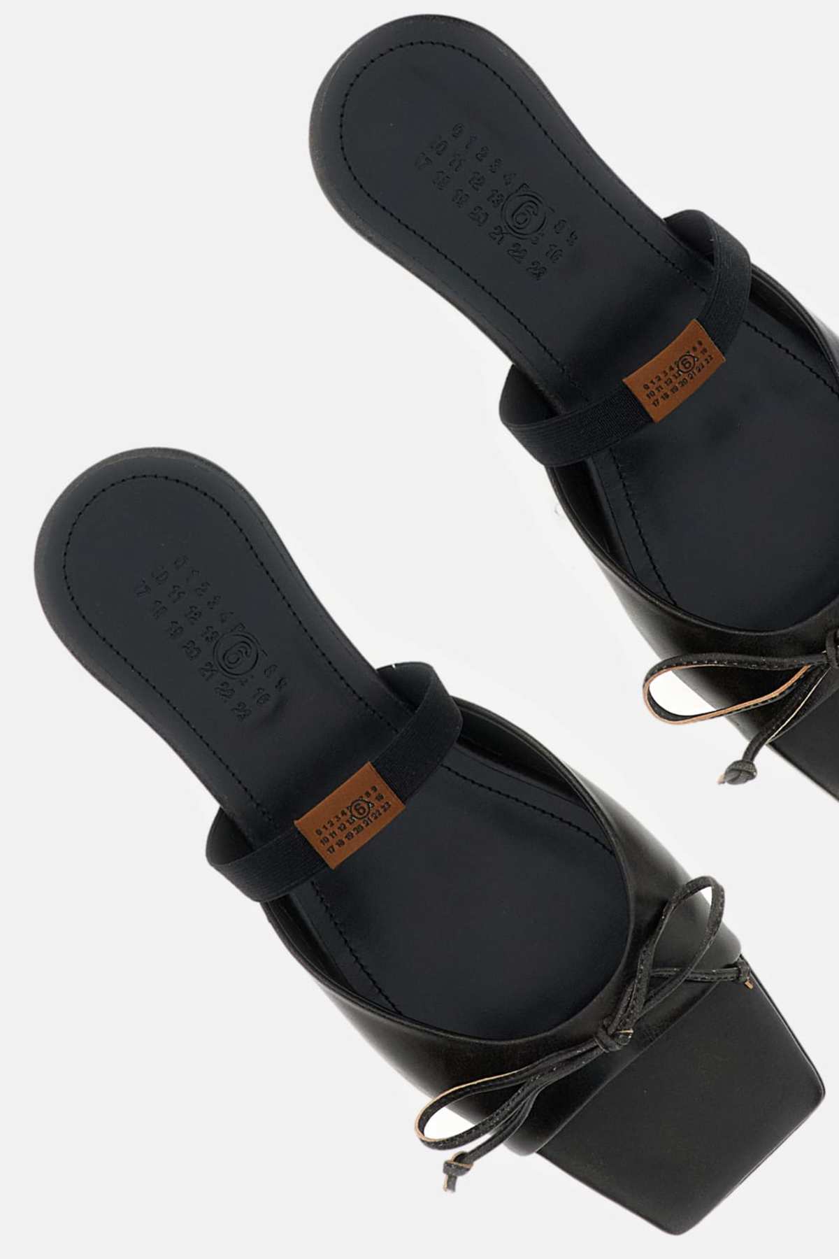 MM6 Maison Margiela Slingback Sandals With Bow Detail - Black - Image 4 of 4