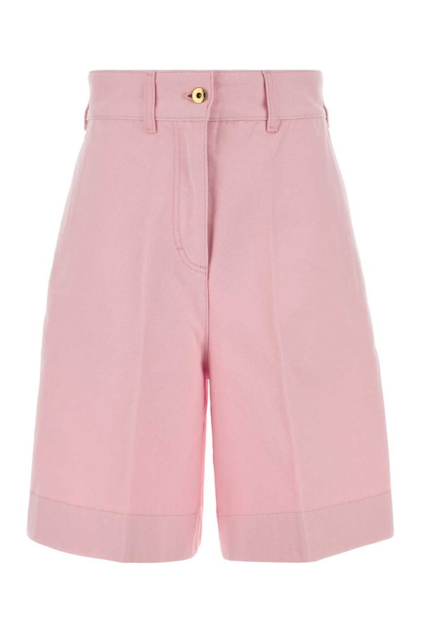 Patou Pink Cotton Bermuda Shorts - Pink