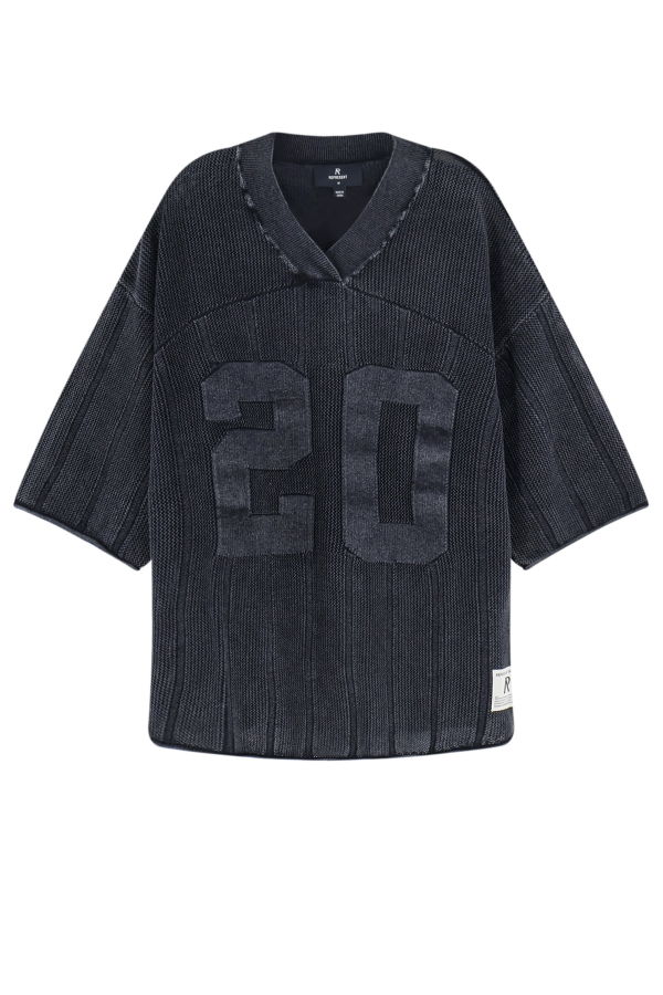 Represent Cotton Sweater With Logo Patch On The Bottom - Vintage Grey