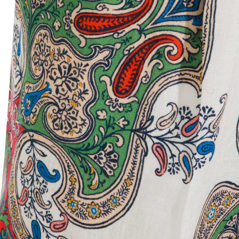 Etro Multicolor Linen Shorts - Red