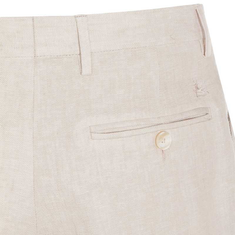 Etro Linen Pants - Light Sand
