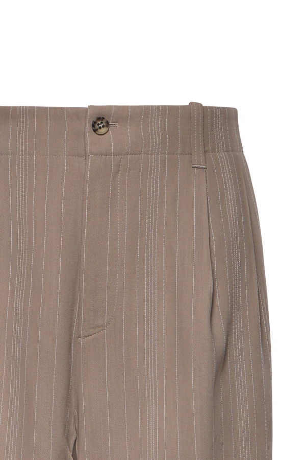 Golden Goose Wool Blend Trousers With Pinstripe Pattern - Gray
