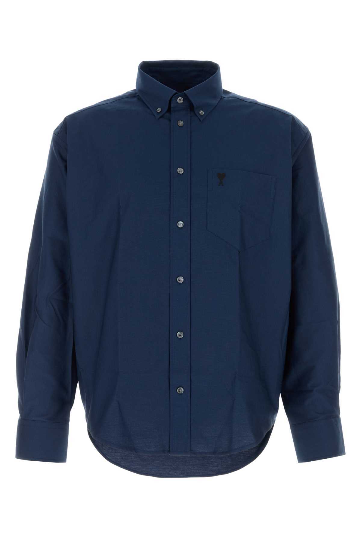 Ami Alexandre Mattiussi Oxford Oversize Shirt - Encre - Image 1 of 2