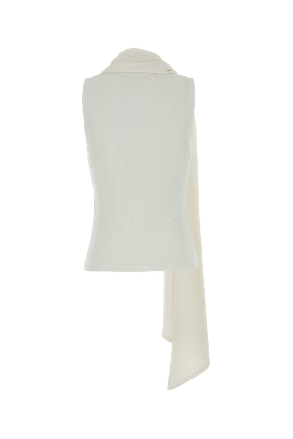 Ami Alexandre Mattiussi Viscose Blend Top - Blanc Creme