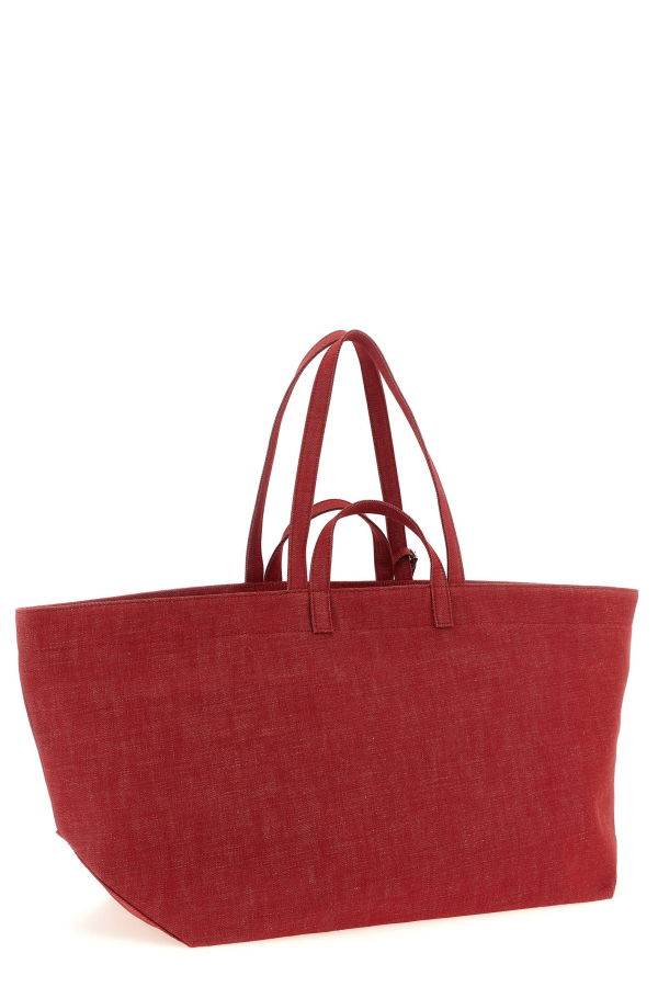 A.P.C. Le Drummer Toile Large Shopping Bag Tote - Red