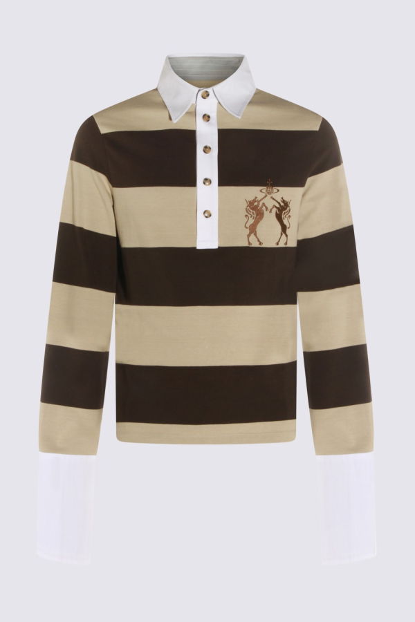 Vivienne Westwood Cotton Polo Shirt - STONE-BROWN
