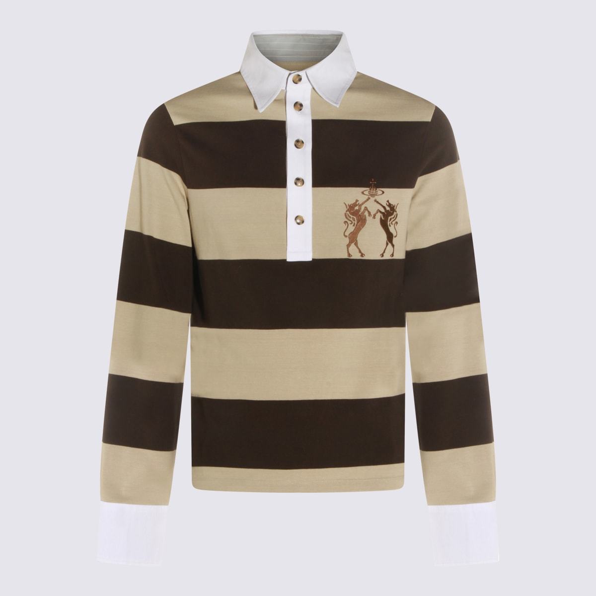 Vivienne Westwood Cotton Polo Shirt - STONE-BROWN - Image 1 of 4