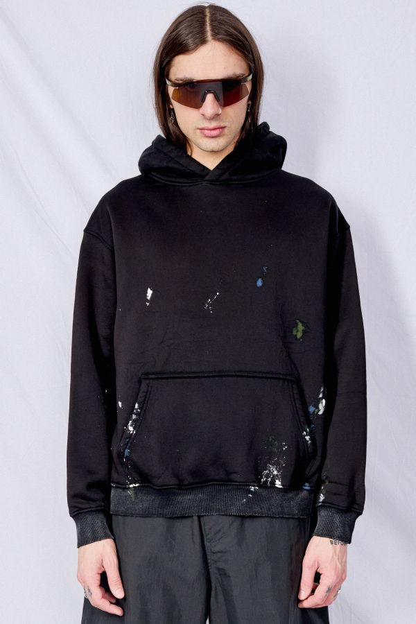 Assembly Black Painted Hoodie