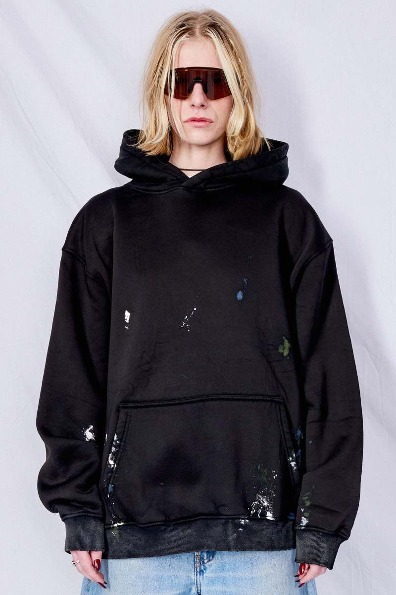 Assembly Black Painted Hoodie