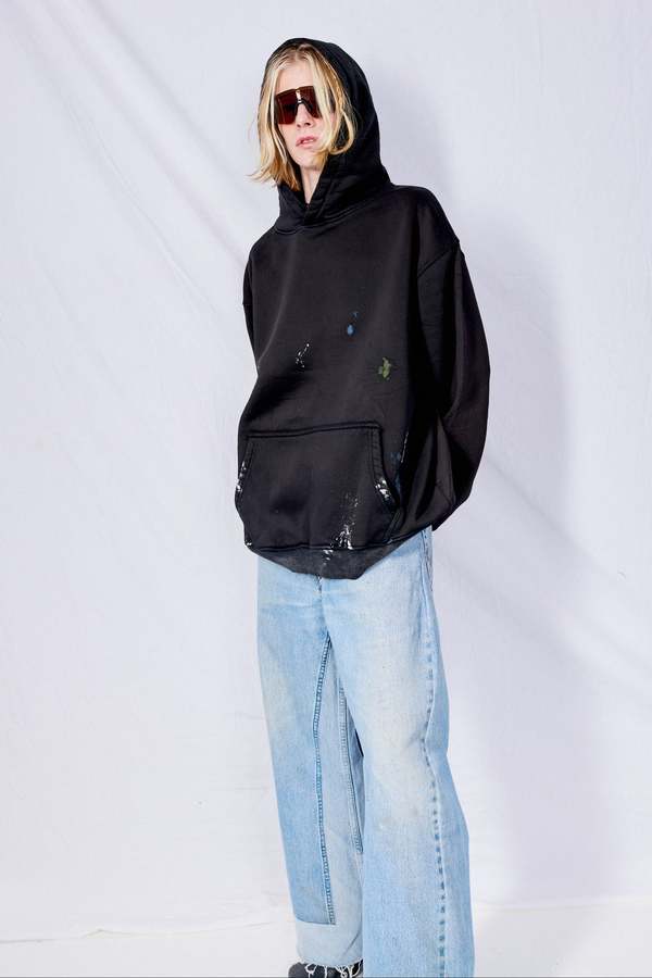 Assembly Black Painted Hoodie