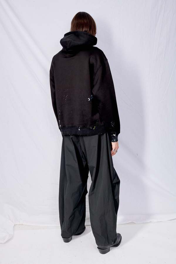 Assembly Black Painted Hoodie