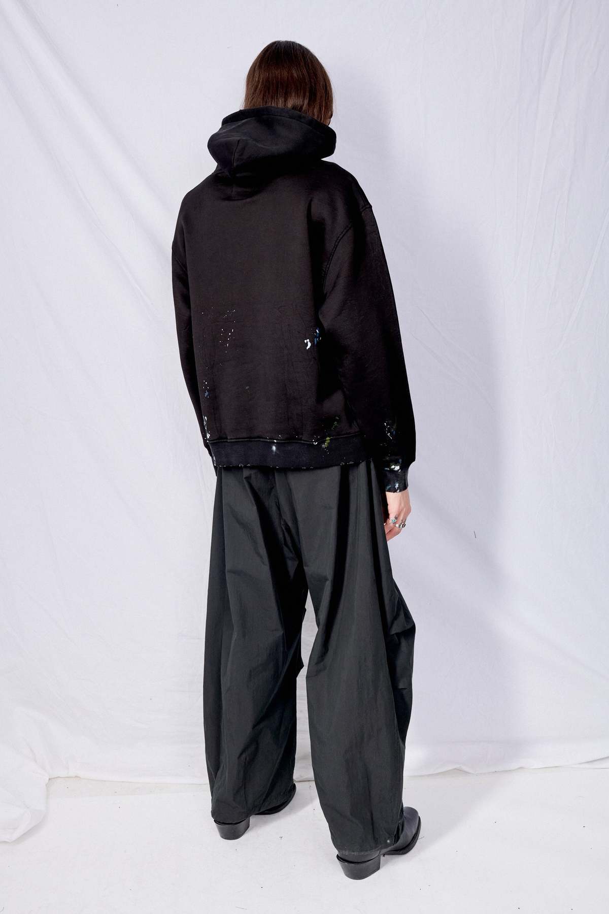 Assembly Black Painted Hoodie - Image 7 of 10