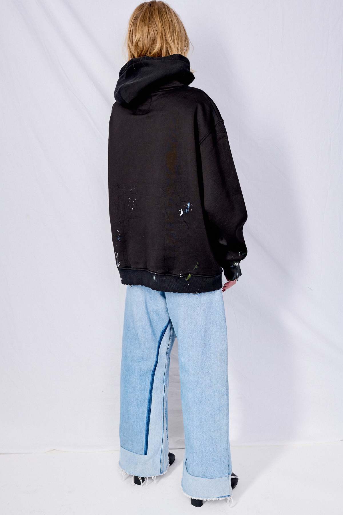 Assembly Black Painted Hoodie - Image 8 of 10