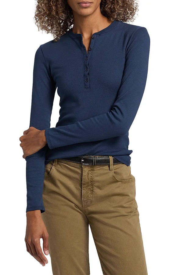 Nili Lotan Jordan Cotton Henley Top