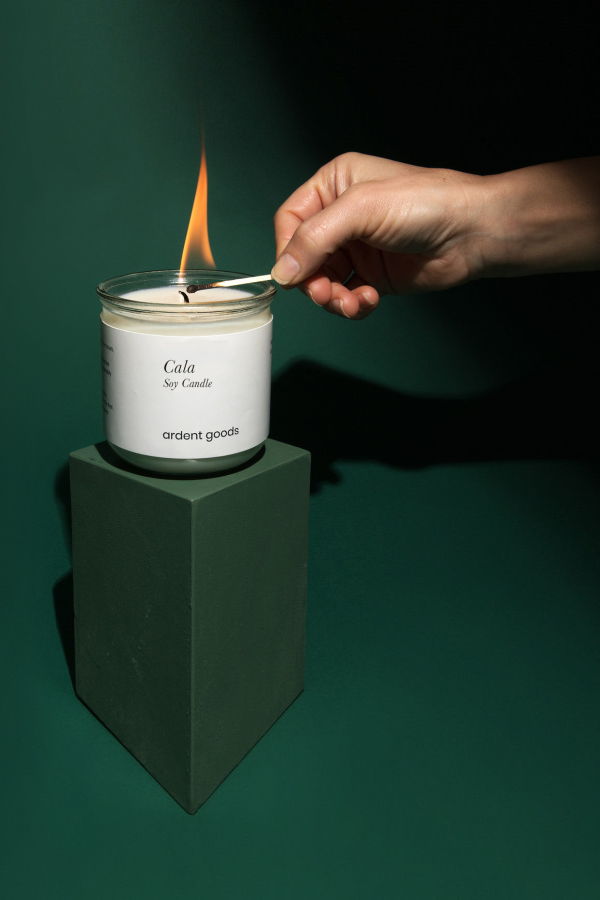 Ardent Goods Cala Spanish Glass Candle