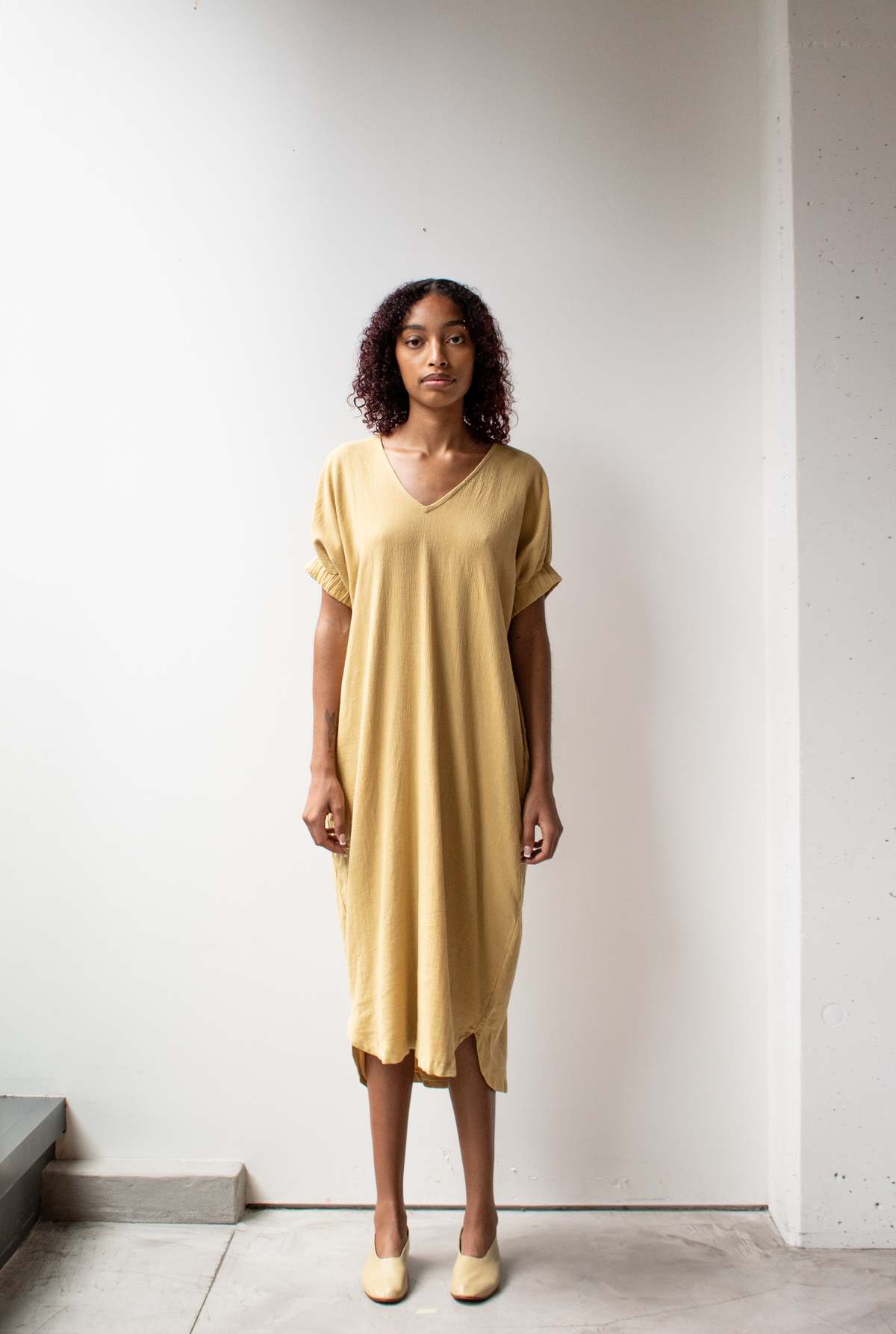 at Dawn. V-neck Relax Long Dress - Image 1 of 29