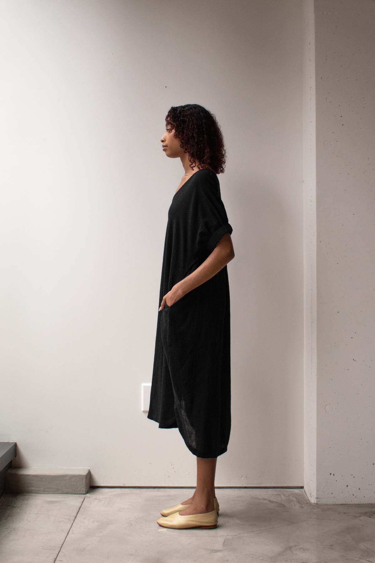 at Dawn. V-neck Relax Long Dress - Image 12 of 29