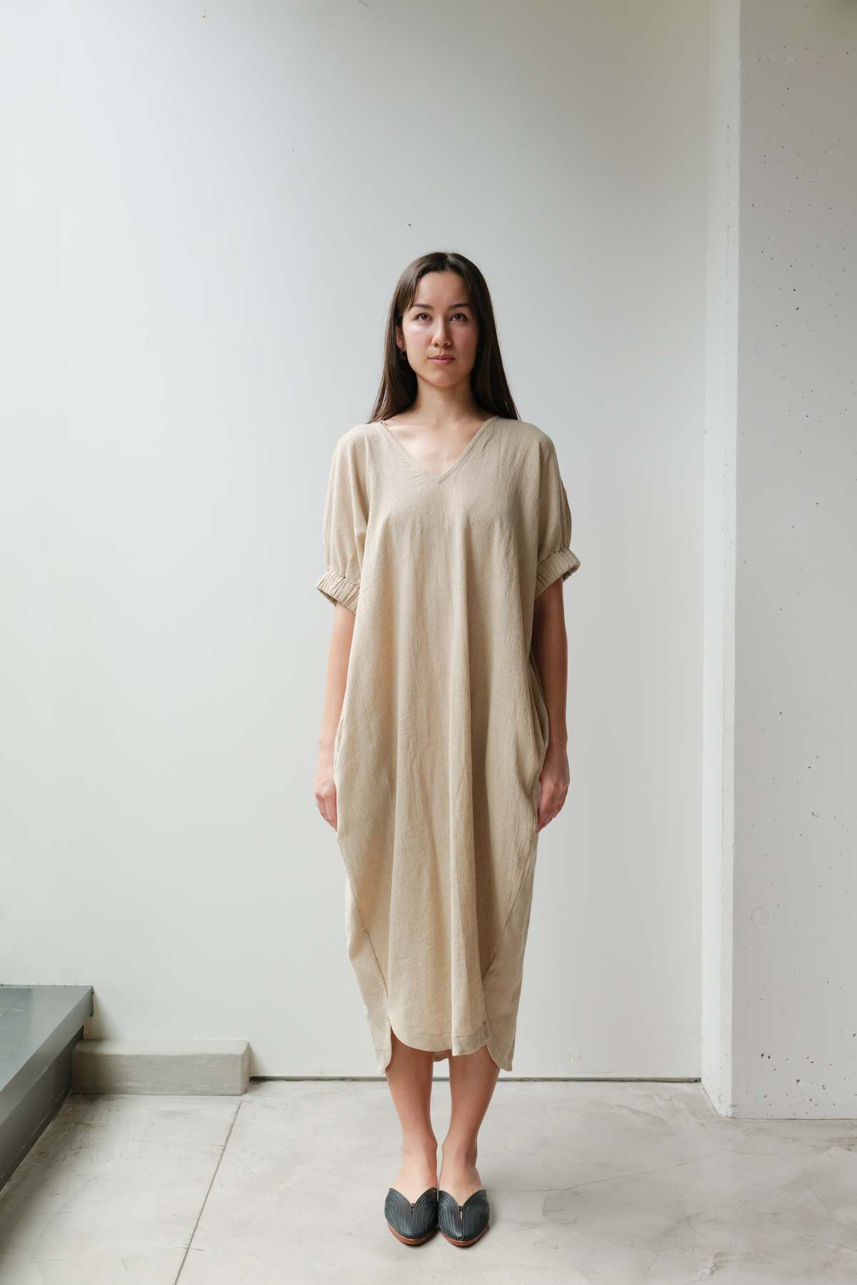 at Dawn. V-neck Relax Long Dress - Image 18 of 29