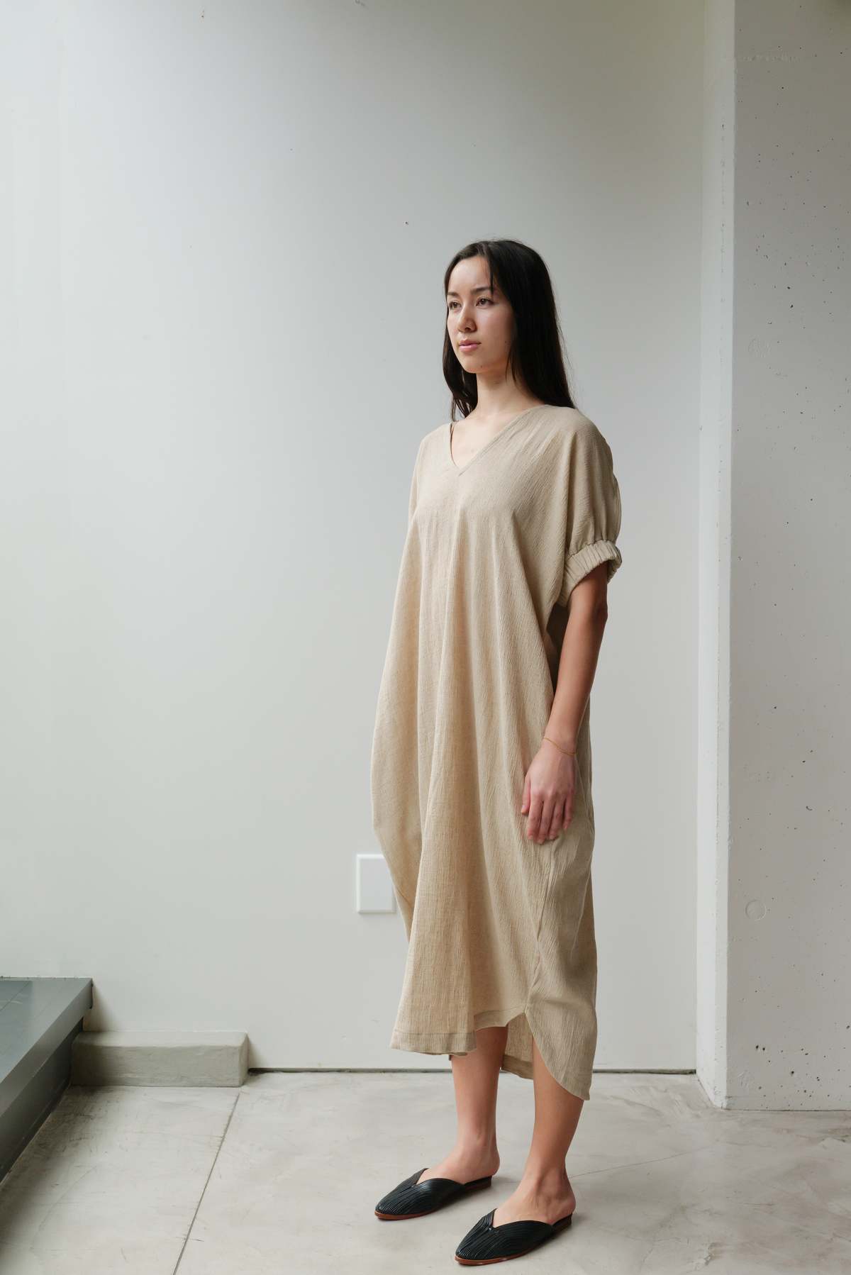 at Dawn. V-neck Relax Long Dress - Image 21 of 29