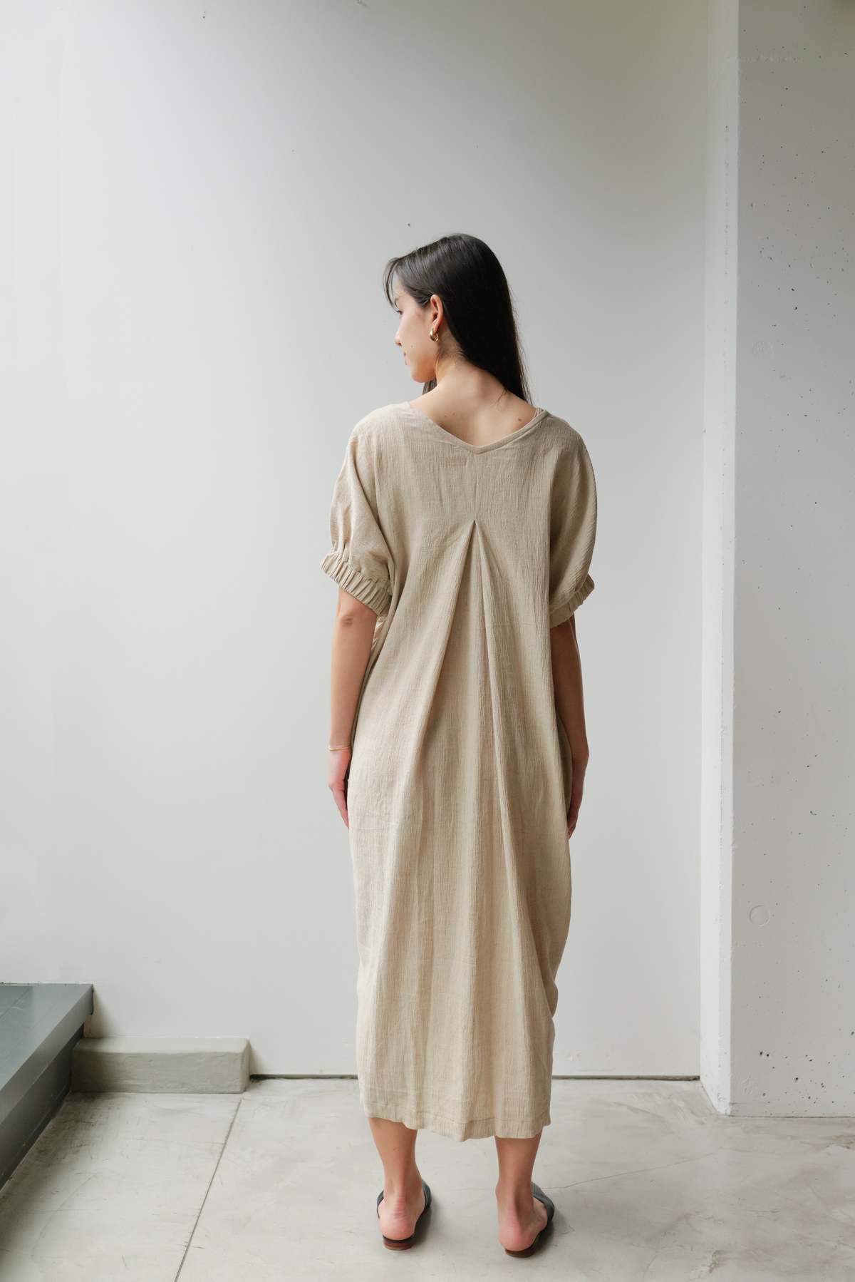 at Dawn. V-neck Relax Long Dress - Image 23 of 29