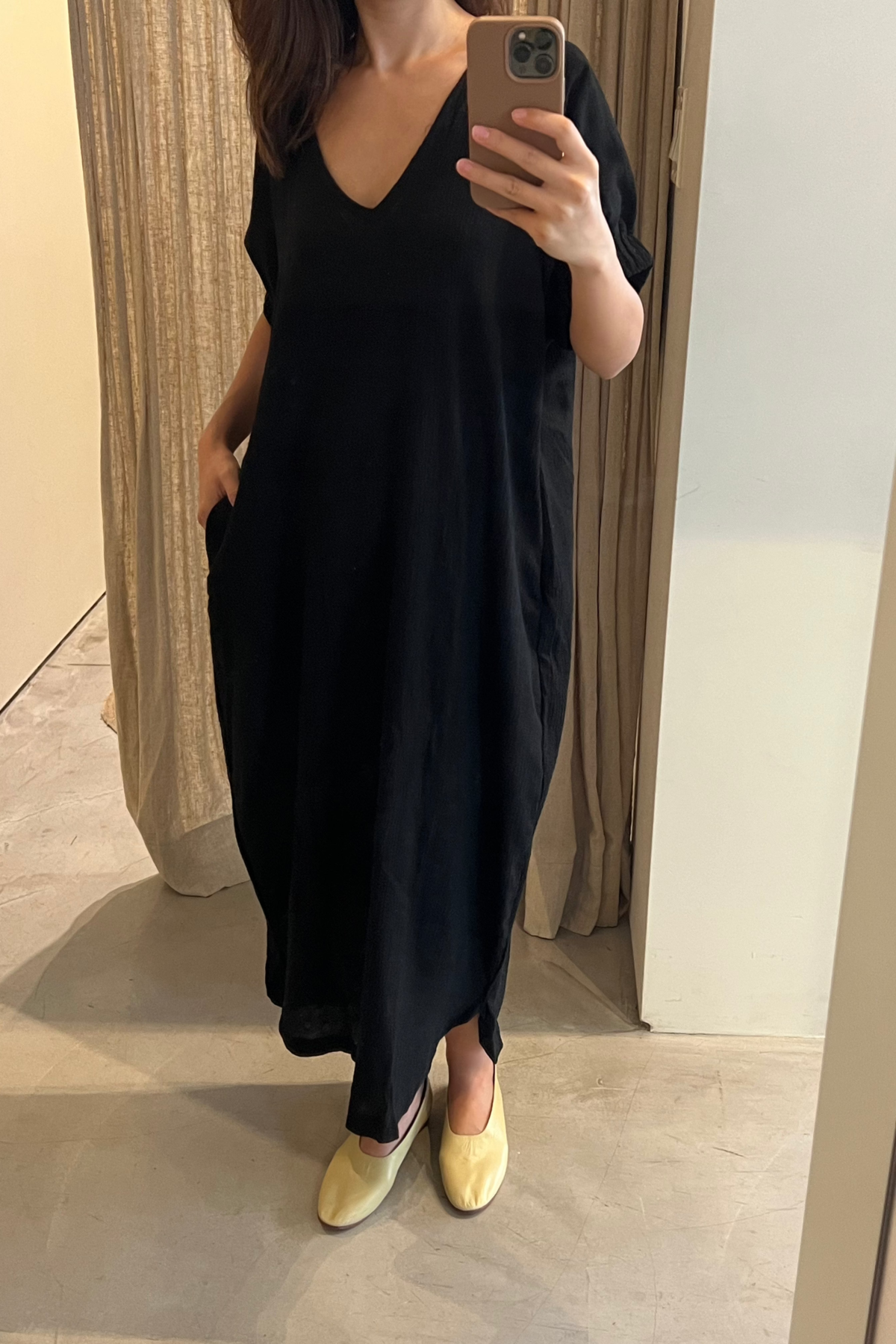 at Dawn. V-neck Relax Long Dress - Image 28 of 29