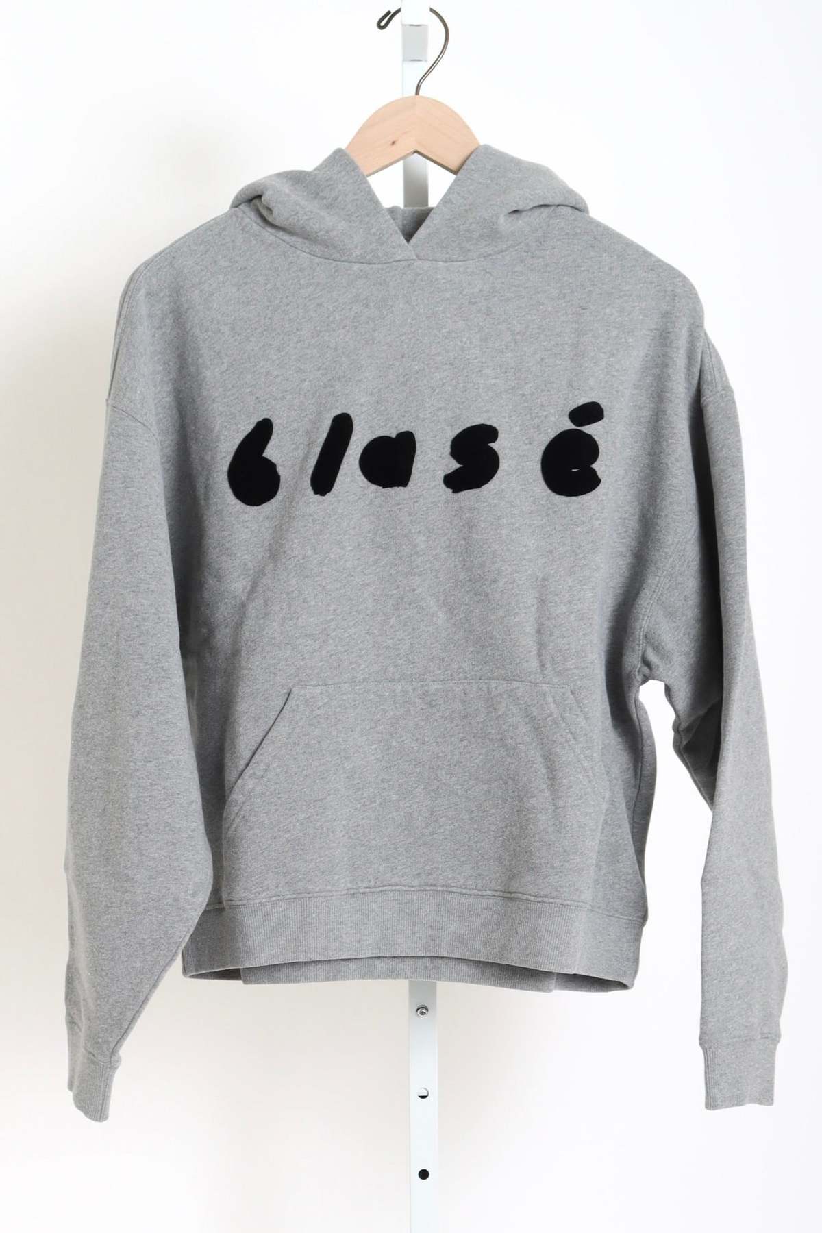 Clare V. Le Boxy Hoodie Flocked Blasé - Image 1 of 5