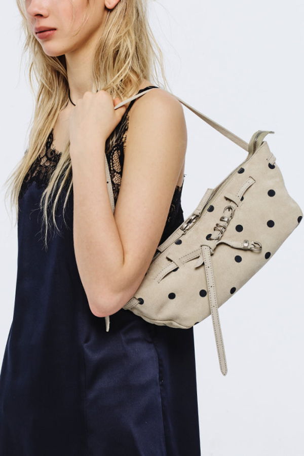 MARGESHERWOOD Grandma Used Sling Bag - Blond Wood Printed Suede