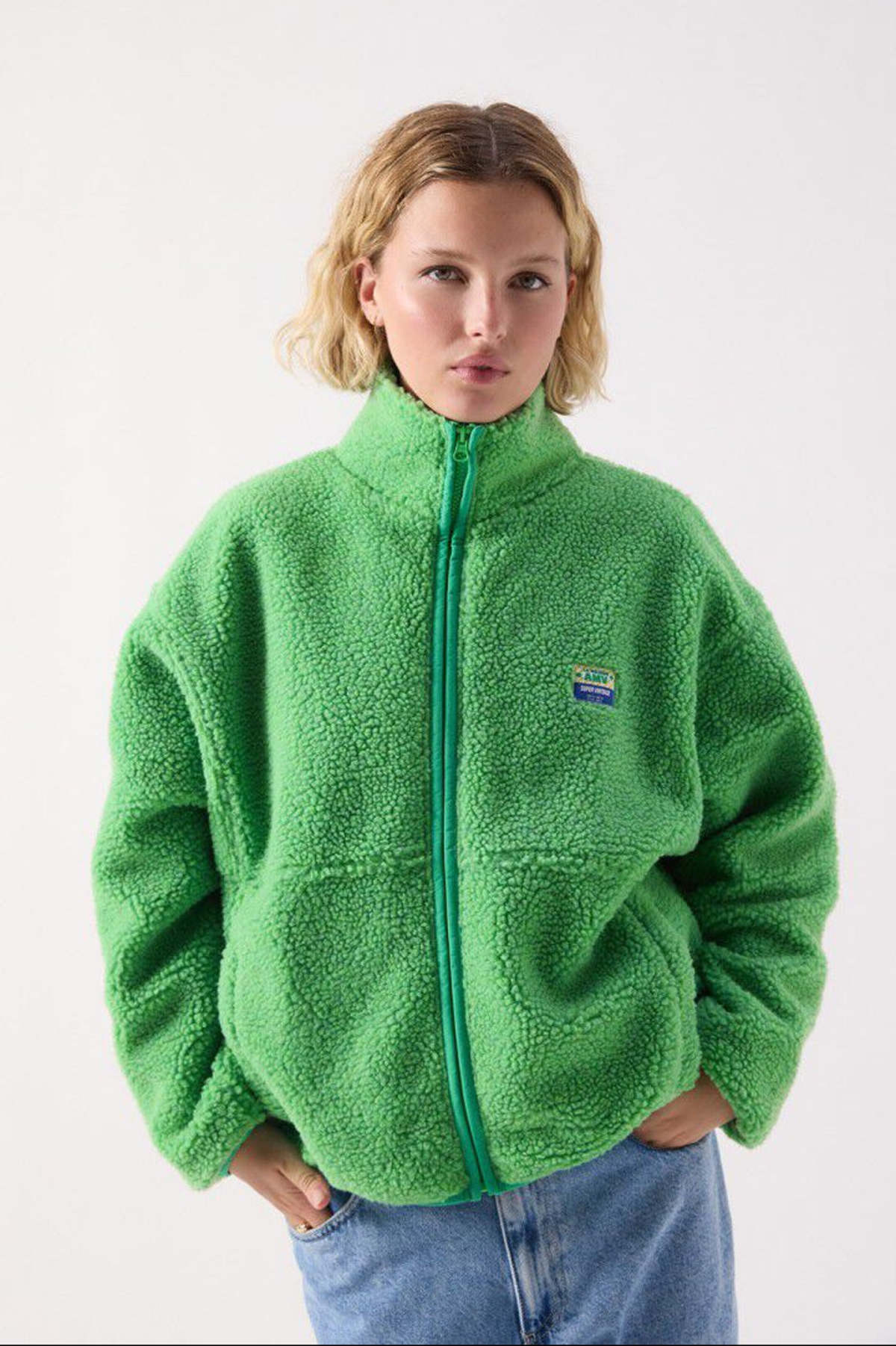 American Vintage Hoktown Zip Up Fleece Jacket - Palm Tree - Image 2 of 7
