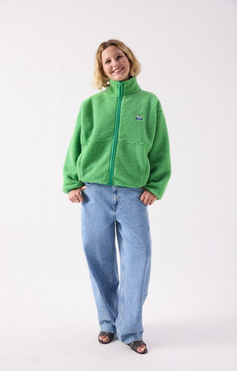 American Vintage Hoktown Zip Up Fleece Jacket - Palm Tree