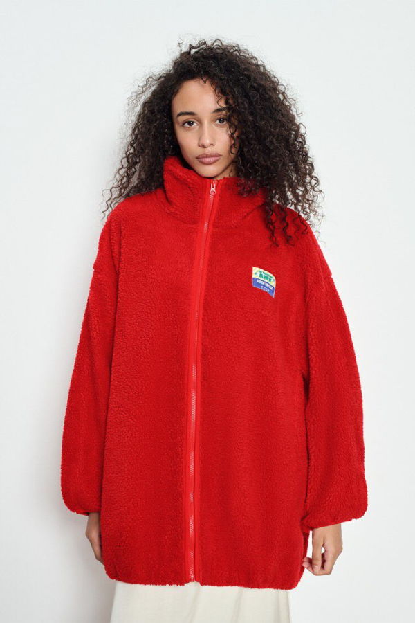 American Vintage Hoktown Long Zip Up Fleece Jacket - Love Love