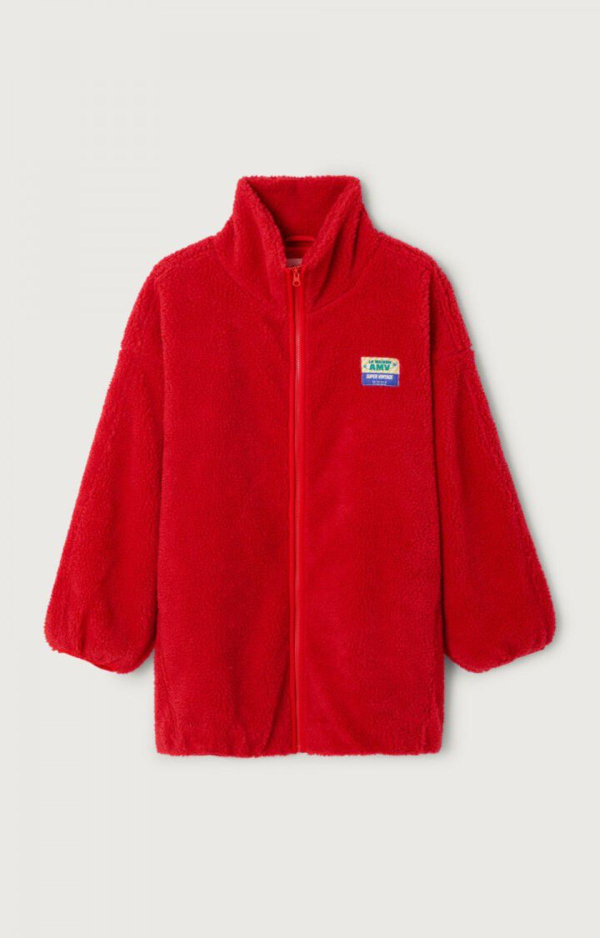 American Vintage Hoktown Long Zip Up Fleece Jacket - Love Love - Image 2 of 9