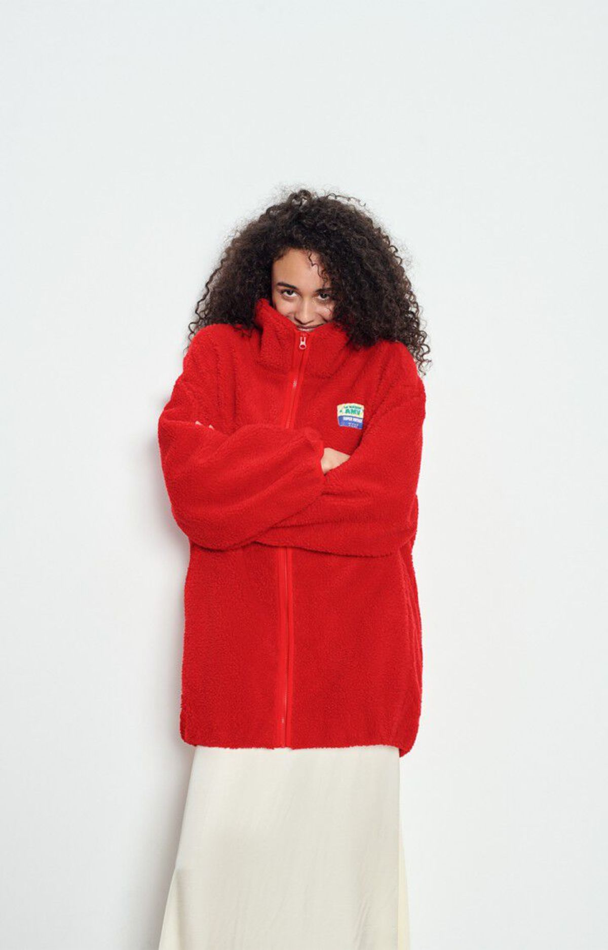 American Vintage Hoktown Long Zip Up Fleece Jacket - Love Love - Image 3 of 9