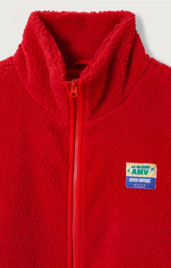 American Vintage Hoktown Long Zip Up Fleece Jacket - Love Love