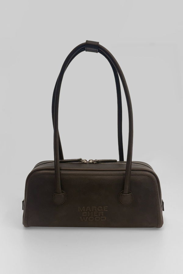 MARGESHERWOOD Soft Baguette Handbag - Sepia Pull-Up