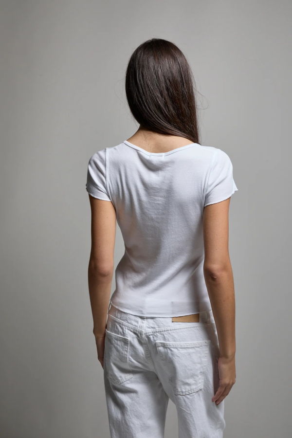 Asher Vicki V-Neck Tee - White