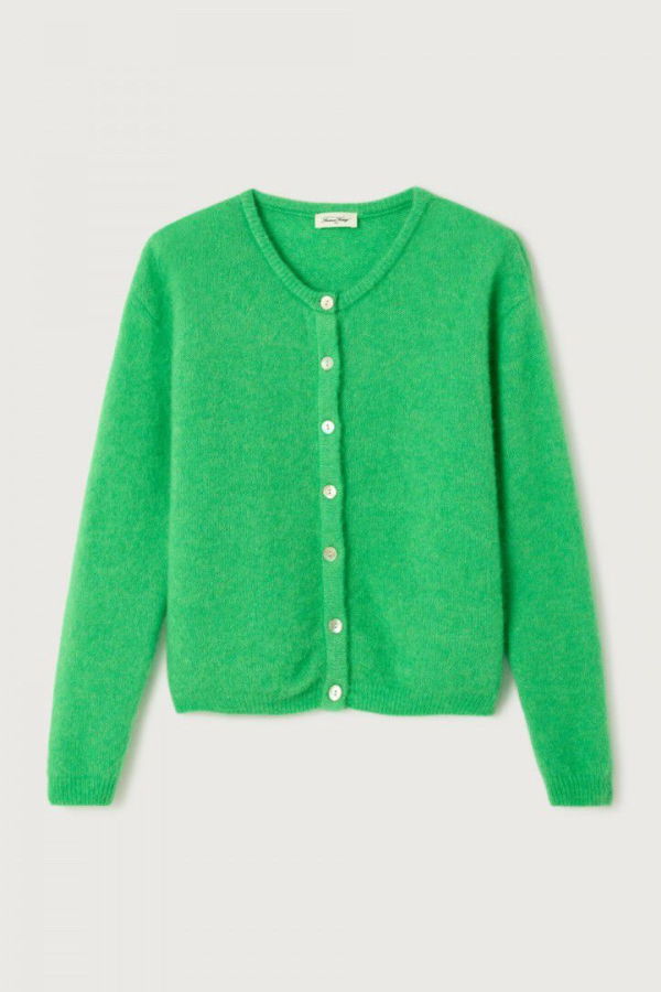 American Vintage Vito Cardigan - Garden Green