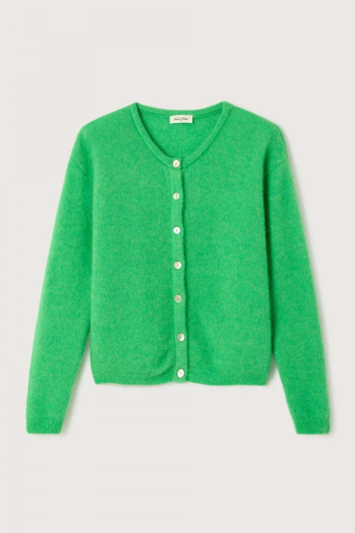 American Vintage Vito Cardigan - Garden Green - Image 1 of 9