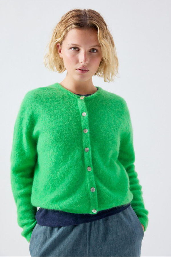 American Vintage Vito Cardigan - Garden Green